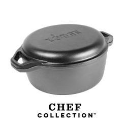 LODGE Μαντεμένιο Διπλό Σκεύος Chef Collection 5.67Lt